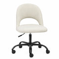 Silla de oficina ajustable de poliéster y metal con ruedas