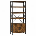 Estantería de Madera y Metal Marrón con Puertas