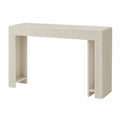 Mesa consola de madera MDF beige 120x40x80 cm