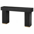 Mesa consola de madera negra 120x30x80 cm