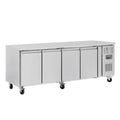 Polar x2230 x600, Barkøleskabe, køleskab U- Series 230W Four- dør counter køleskab 449 liter, rustfrit stål, 2, Sølv, 230W, 449 l, 398 L