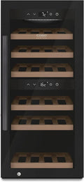Caso, Barkøleskabe, WineExclusive 24 Smart - Design Vin Køleskab, op til 24 flasker, To separate, Sort, 310 mm