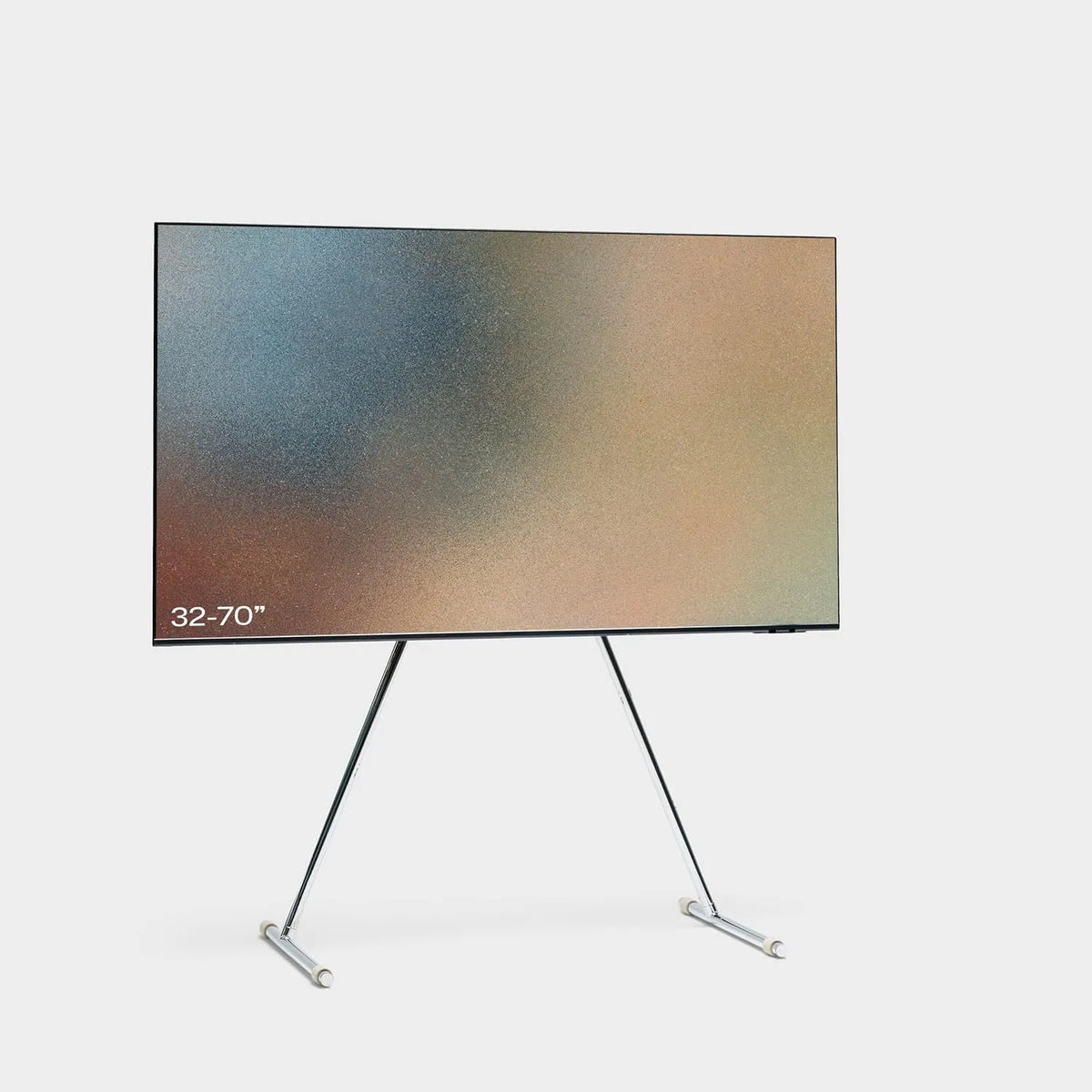 Pedestal, Stativfødder, Viva Chrome TV-stand uden ruller, 32-70 inches, stål - krom, Sort, 70 inch, 50 kg, 1V
