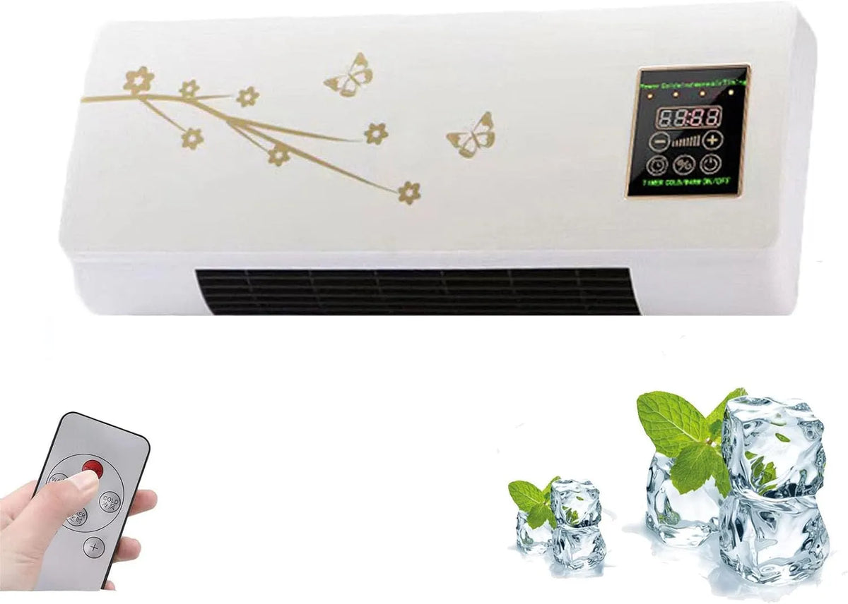 Generisch, Vægtlodder, Dugløs Split Air Conditioning - 2 i 1 Cooling & Opvarmning Wall Monteret AC Enhed, Hvid, 2 kg, 55 x 24 x 12 cm