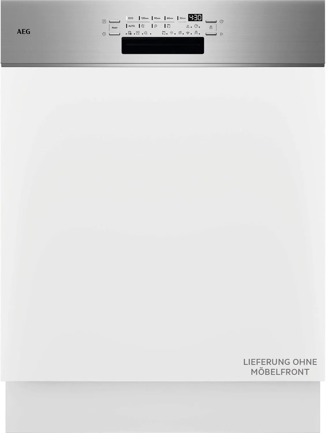 AEG nur8 GT7200A1SCM, Opvaskemaskiner, 60 cm, Delvist integreret 7000 opvaskemaskine, smart WiFi opvaskemaskine, Sølv, 42dB, 8.4L