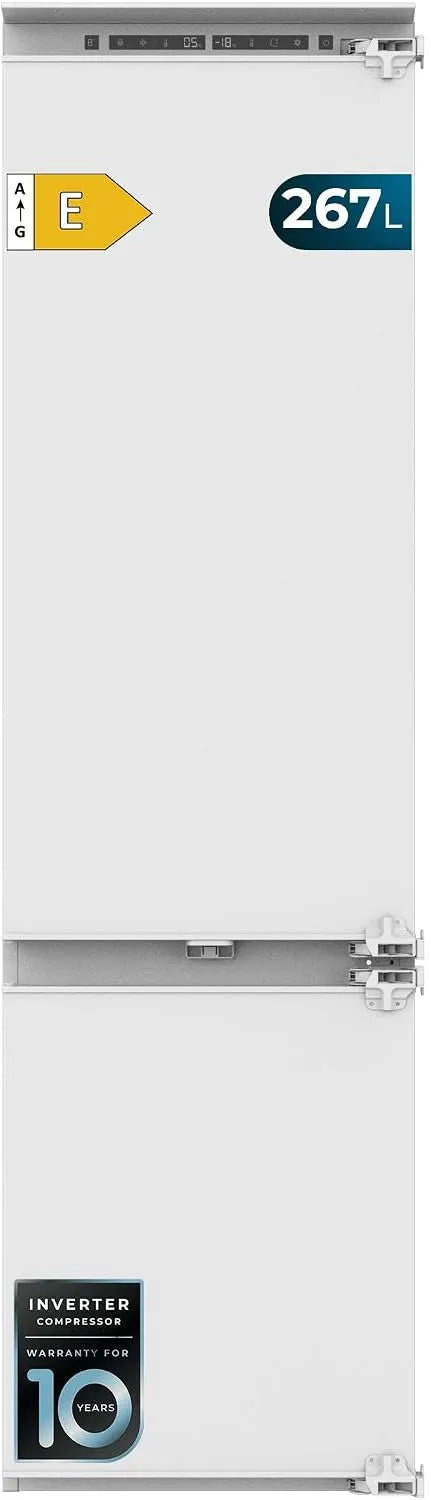 Cecotec, Køle-/fryseskabe, bygning-i køleskab, fast dør, 267L, Bolero CoolMarket Combi BI- D FLW 267 E, Hvid, 193, 7 cm, 54 cm, 265 l