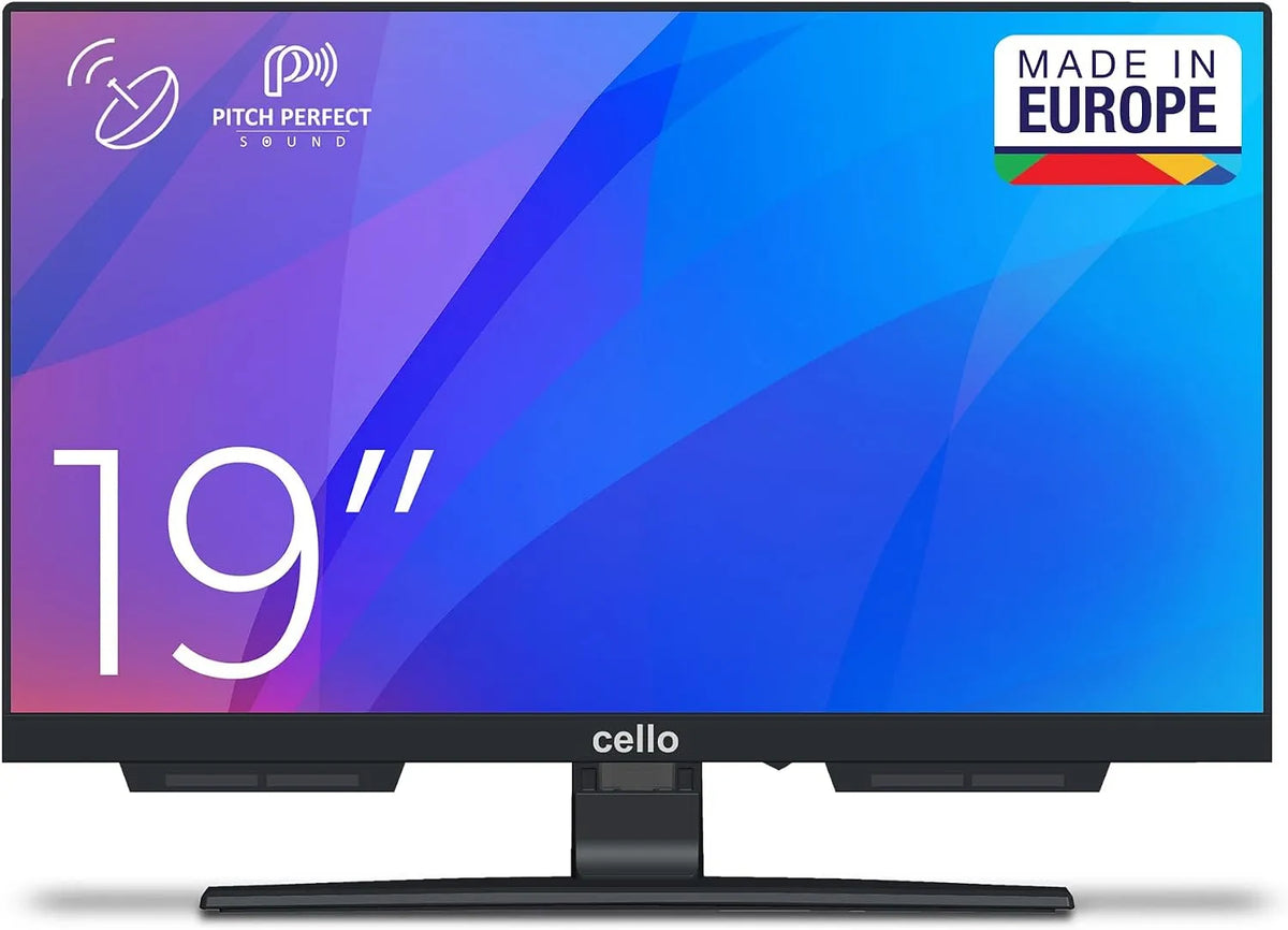 Cello DVB-C/S2/T2 C1924SH, TV'er, 19 tommer LED-tv, Non smart, tredobbelt tuner DVB- C / S2 / T2, USB-optagelse, Sort, 230 V
