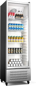Klarstein, Drikkevarekøleskabe, GrandCooler 306L Drikkevarekøleskab - Double- glaseret dør, aluminium dør, LED, Hvid, 306L, 200 W, 4x 360