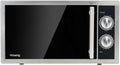 H.Koenig VIO7, Mikrobølgeovne med grill, H. Koenig Fire mikrobølgeovn grill 2 i 1 23L 1000W, kompakt, roterende plade, Sort, 23L, 1000W, 27cm
