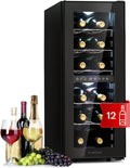 Klarstein, Drikkevarekøleskabe, Clearstein Shiraz Vinkøler Sort - 12 flasker, 42 L, 2 zoner, Sort, 12 v, 5 x 56, 2 x 71