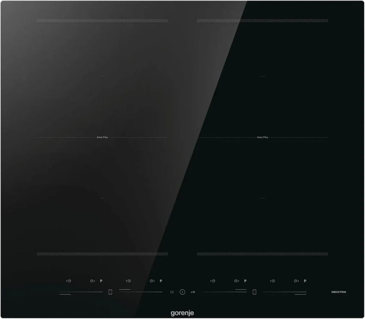 Gorenje GI6442BSCE, Kogeplader, selvtilstrækkelig induktionskogetop, Sort, 60 cm, 185 x 210 mm, 3.3 kW, 53 x 590 x 520 mm