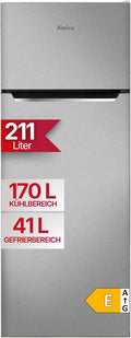 Amica, Køle-/fryseskabe, køleskabe -fryser 211 L 144x54x55 cm DT 374 160 E, Hvid, 211 L, 144x54x55 cm, 170 l, 41 l