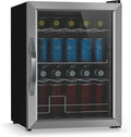 Klarstein, Drikkevarekøleskabe, Beersafe Beversafe Køleskab 60 L - Mini Køleskab med glasdør, sølv, 60 L, 39 dB