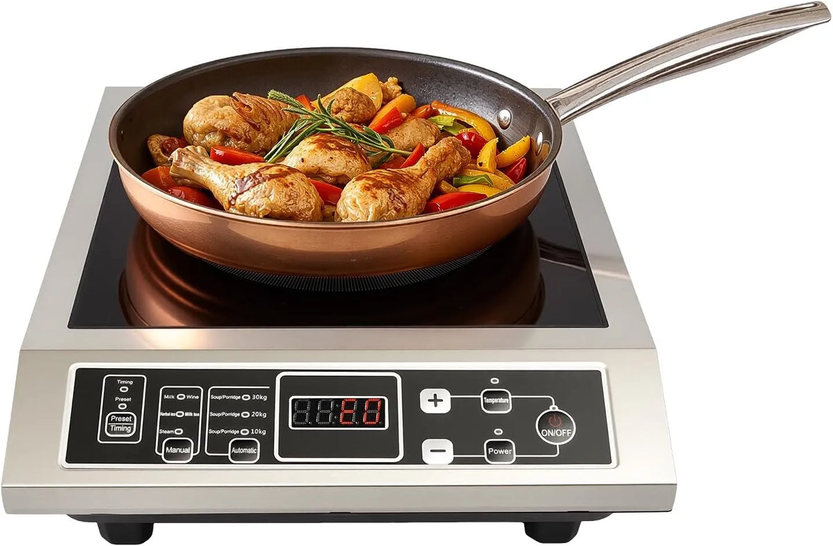 FROPIJ, Kogeplader, Fremstillingskogeplade Enkelt, 3500W Elektrisk Induktion Cooduction Camping, Sort, 3500W, 54 × 13, 78 × 4, 110.2 l
